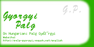 gyorgyi palg business card